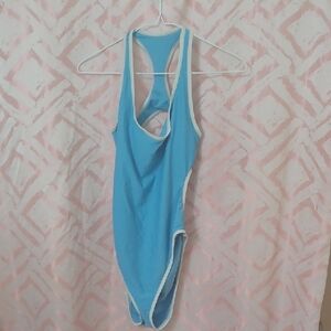Wild Fable Light Blue and White Swimsuit